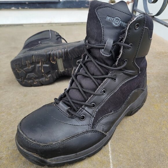 Interceptor Shoes Men 10 Tactical Kentin Boots Side Zip Black - Picture 4 of 6